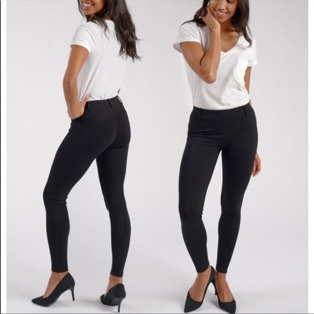 BetaBrand Dress Classic Yoga Skinny-Leg Black Pants M Petite
